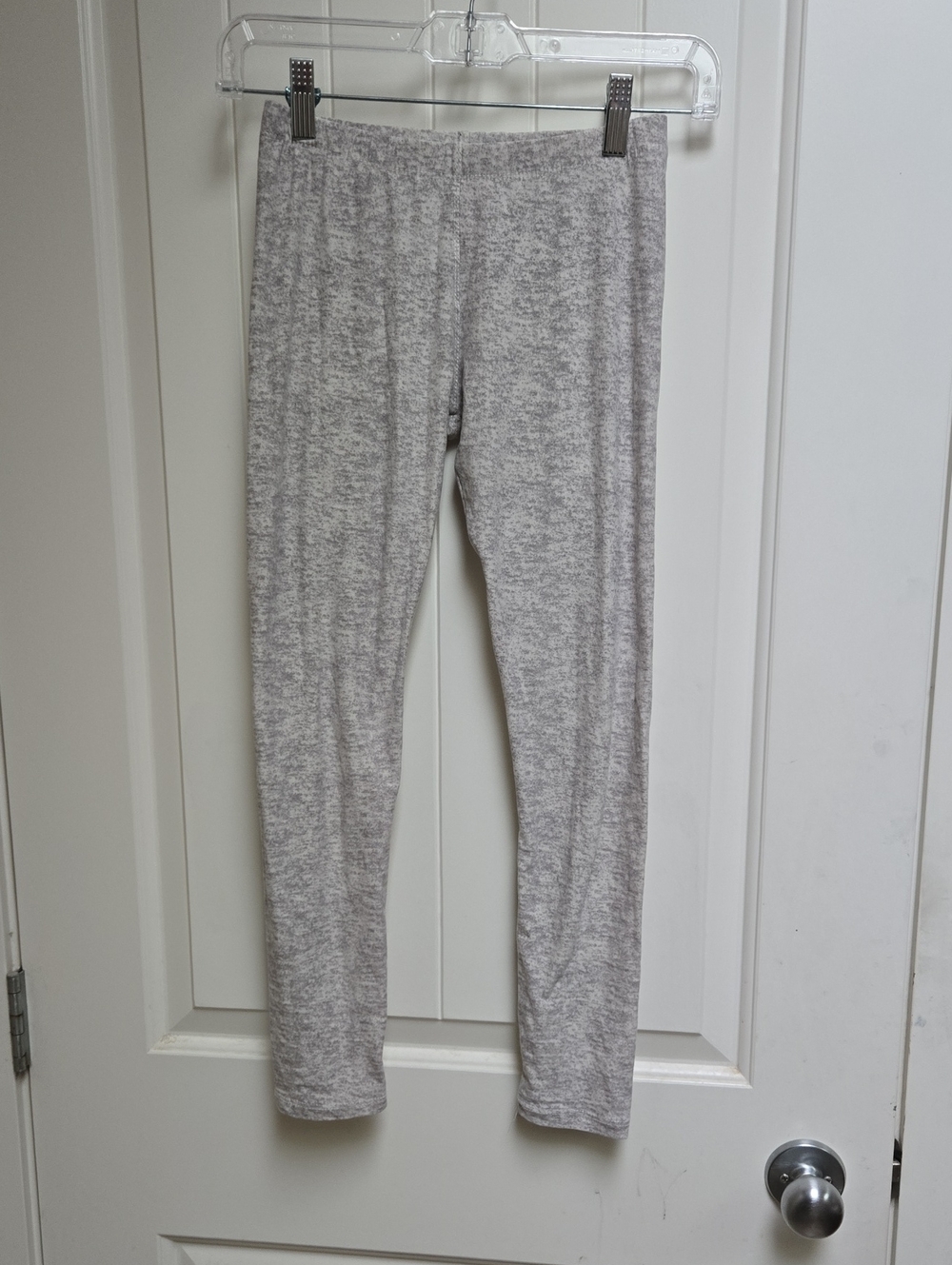 Lulu Luv Kids 10/12 Light Gray Heather Stretch Leggings